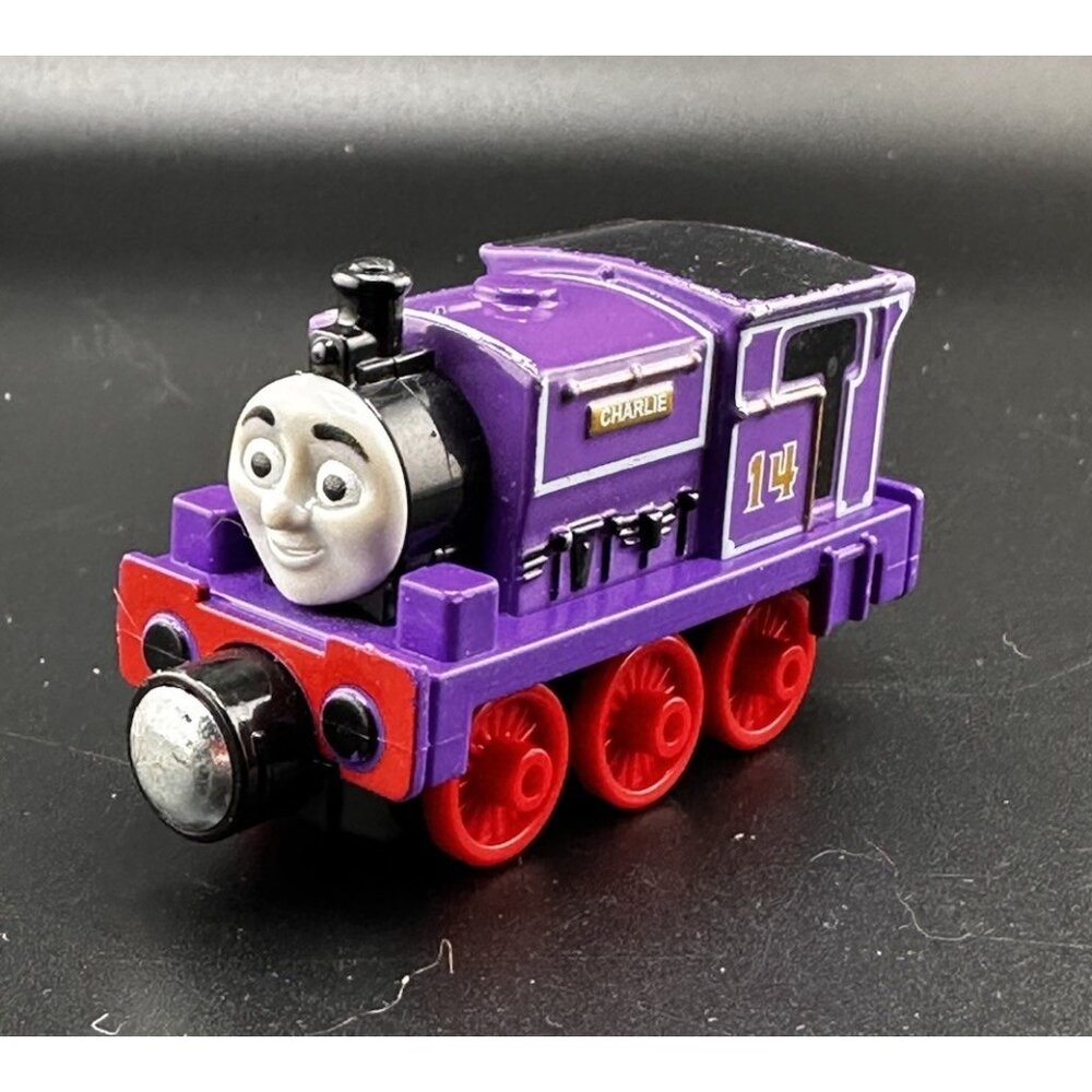 2013 Thomas & Friends Take N Play Along CHARLIE Diecast‎ Train Engine #14 Purple